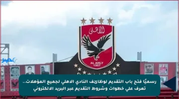 رسميًا فتح باب التقديم لوظائف النادي الأهلي لجميع المؤهلات.. تعرف على خطوات وشروط التقديم عبر البريد الإلكتروني